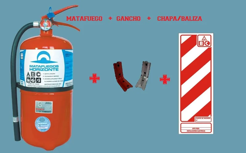 Matafuego de 5kg con gancho y chapa baliza